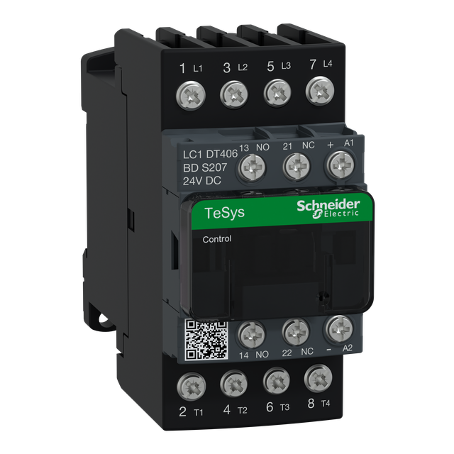 Stycznik mocy TeSys D AC1 40A 4P 1Z 1R kolejowy cewka 24VDC LC1DT406BDS207 Schneider