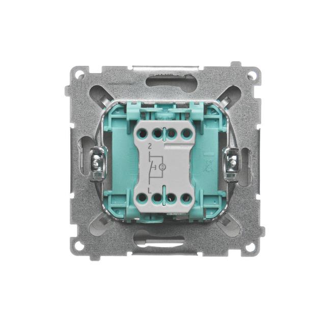 Simon Basic Przycisk pojedynczy zwierny bez piktogramu z podświetleniem LED 10A szybkozłączka satyno