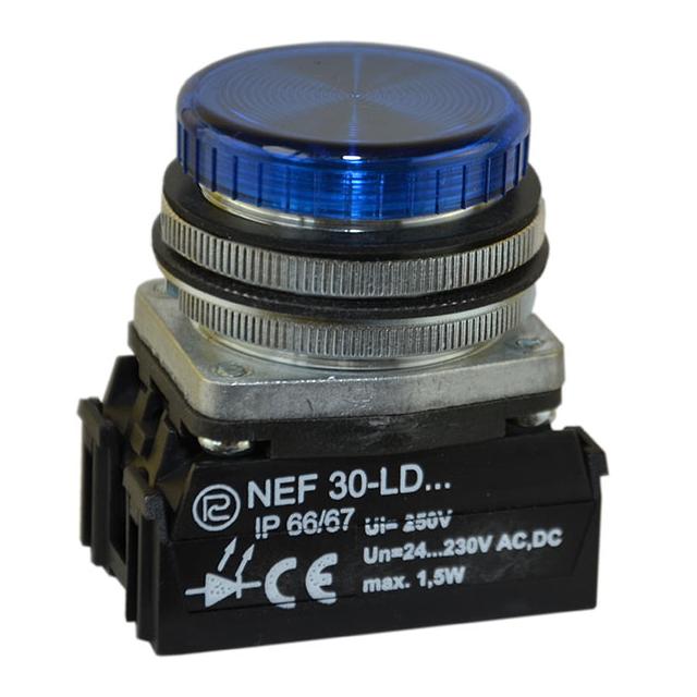 Lampka NEF30LDB 24V-230V niebieska W0-LDU1-NEF30LDB N PROMET