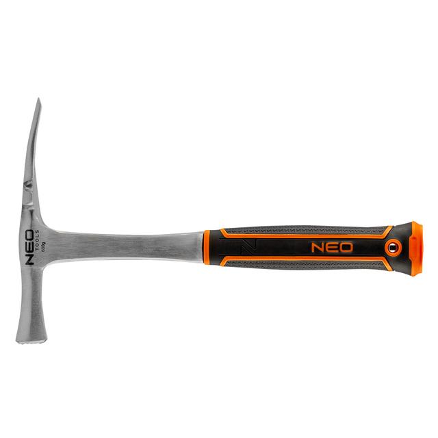 Młotek murarski (szeroki, berliński) 600 g, monolityczna konstrukcja NEO TOOLS GTX 25-105 GTX Poland