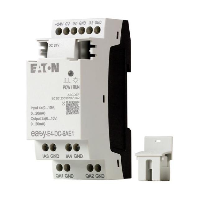 EASY-E4-DC-6AE1 easyE4 rozszerzenie 24VDC 4AI 2AO (0/4..20mA/0..10VDC) 197223 EATON