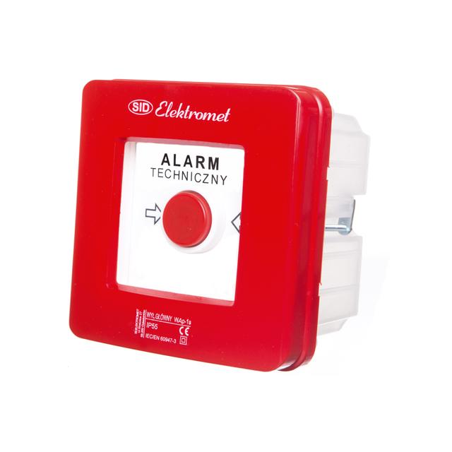 WAp-1s 2 tory prądowe 12A   NC-NO ALARM, Wyłączniki alarmowe samoczynne podtynkowe