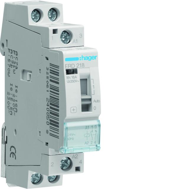 Przekaźnik instalacyjny 24VAC 1Z+1R 16A ERD218 HAGER