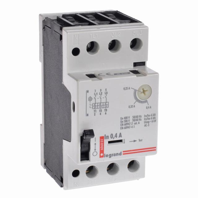Wyłącznik Silnikowy 3P 0,09Kw 0,25-0,4A M 250 0,4 606802 LEGRAND