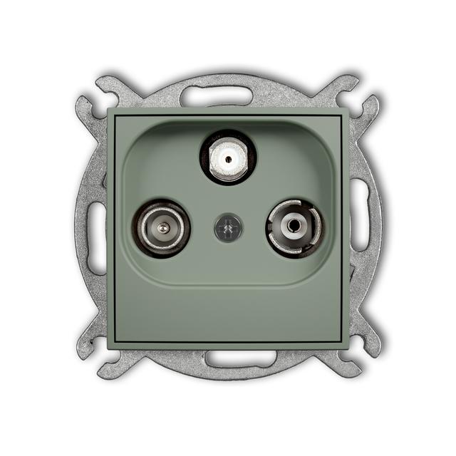 ICON Mechanizm gniazda abonenckiego RTV-SAT przelotowego 10dB szałwiowy