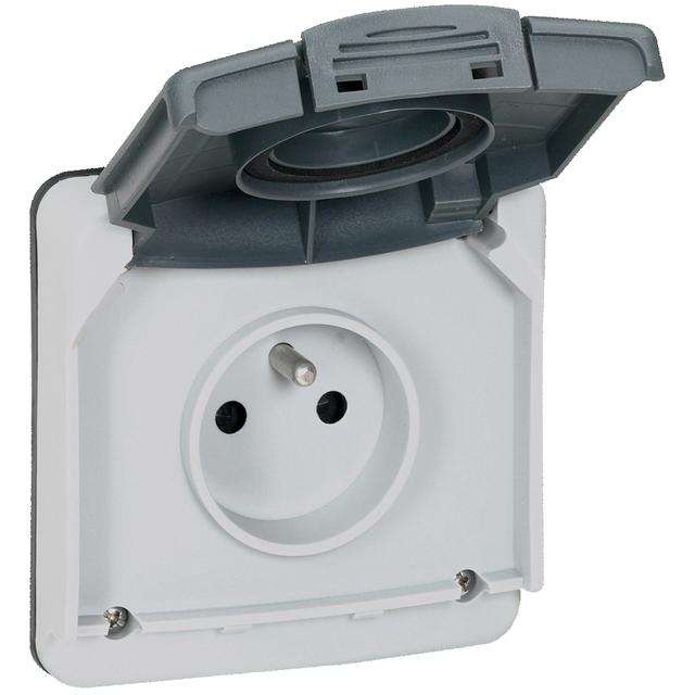 Plexo IP66 Gniazdo Pojedyncze Z Uziemieniem Z Klapką 16A 250 V Mechanizm Bez Puszki 090486 LEGRAND