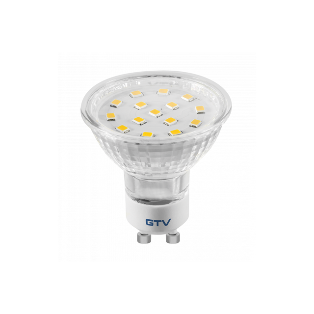 ŻARÓWKA LED, 15 LED SMD 2835, CIEPŁY BIAŁY,GU10, 3000K, 4W, 320 LM, 230V, KĄT ŚWIECENIA 120*,