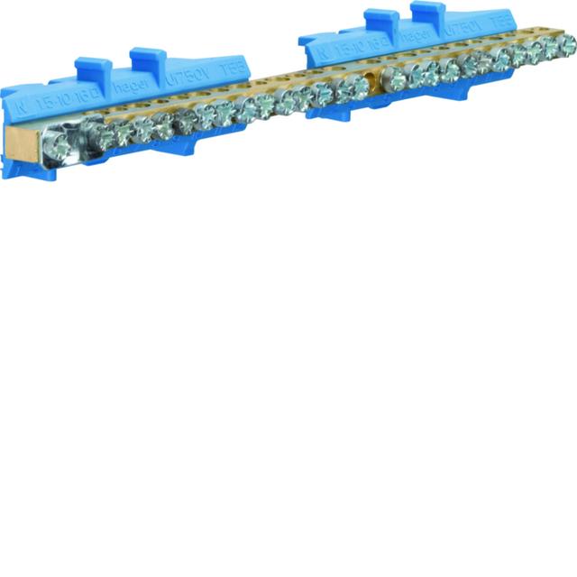 Listwa przyłączeniowa z cokołem neutralna 1x25+11x16+13x10 mm2 KM25N HAGER