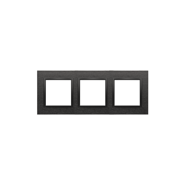 Simon 54 NATURE WMDZ-0130xS-083 Ramka 3-krotna Nature-Metal, INOX DARK, IP20/IP44. (IP44-należy zast DRN3/83 KONTAKT