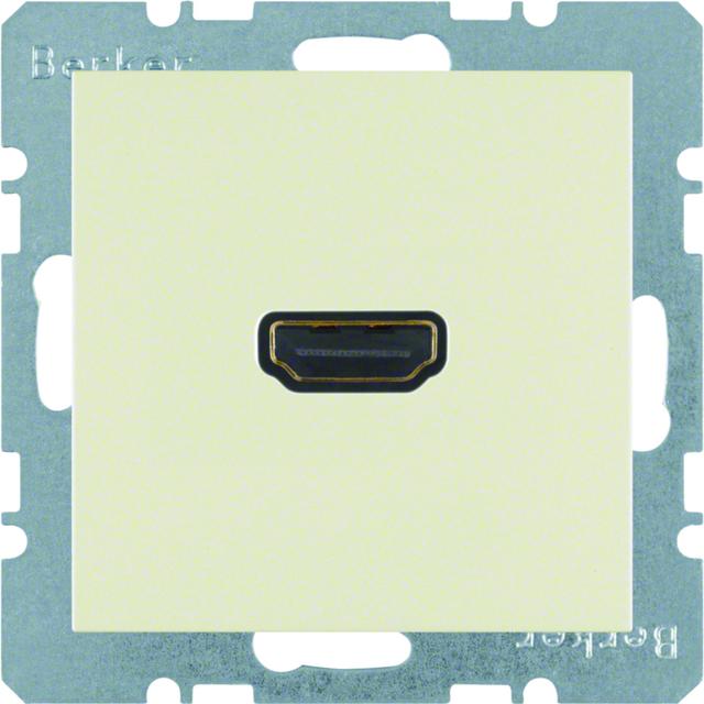 BERKER B.Kwadrat/S.1 Gniazdo HDMI z przyłączem 90st krem 3315438982 HAGER