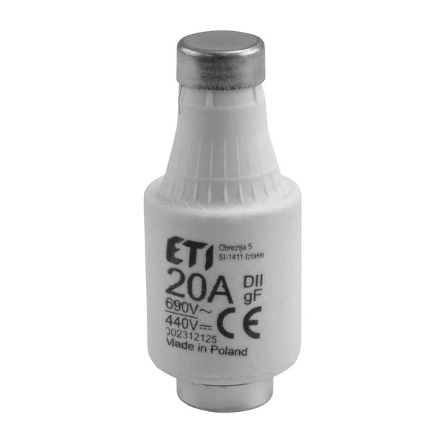 Wkładka topikowa DII gF 500V/20A 100 szt. FLI-01(DII)/20/25 ORNO