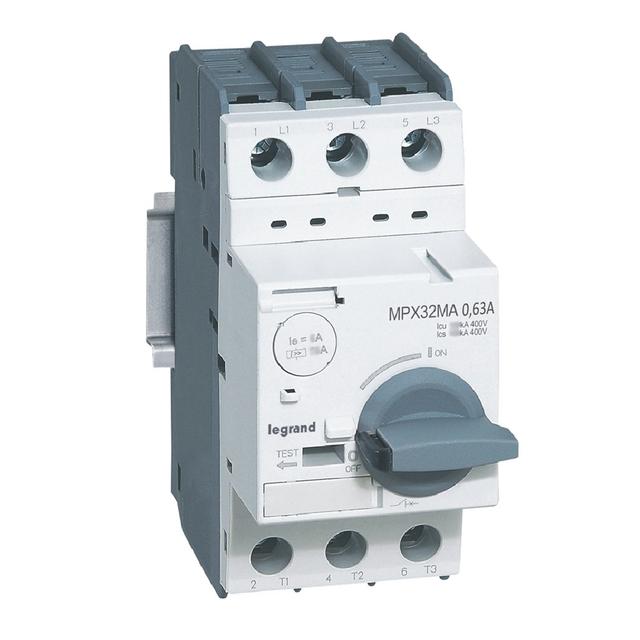 Wyłącznik Silnikowy 3P 0,63A Wyzwalacz Magnetyczny Mpx3 32Ma 417343 LEGRAND