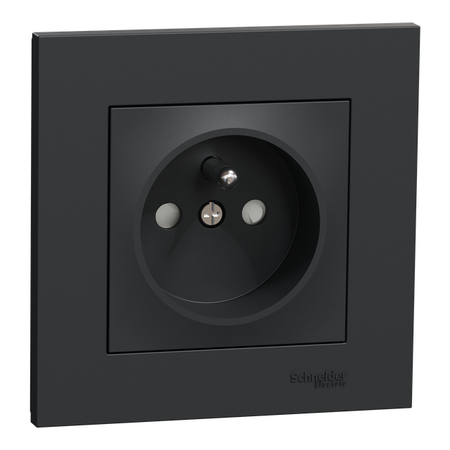 Miluz ED, Gniazdo zasilające 2P+PE 16A, antracyt