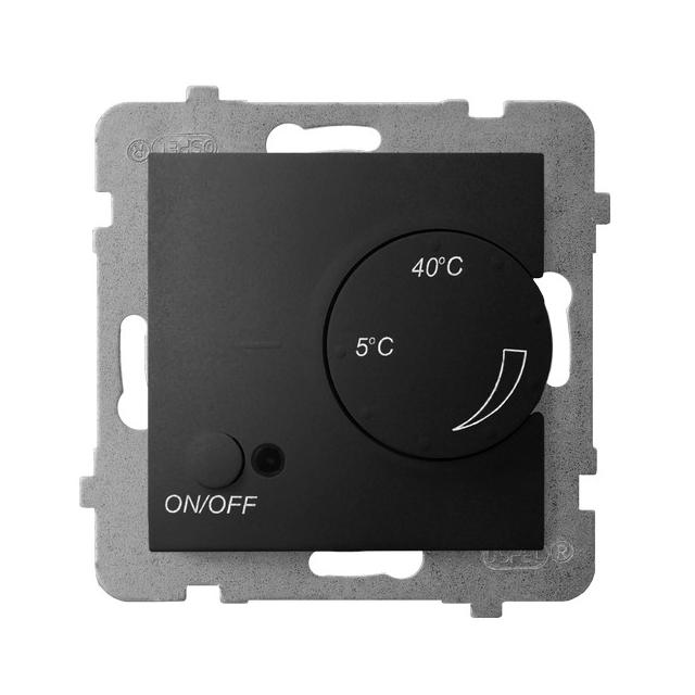 ARIA Regulator temperatury z czujnikiem podpodłogowym - kolor czarny metalik