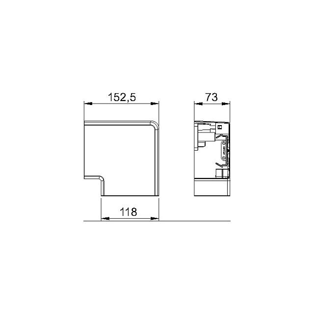GK-FH70110CW, Naroże płaskie