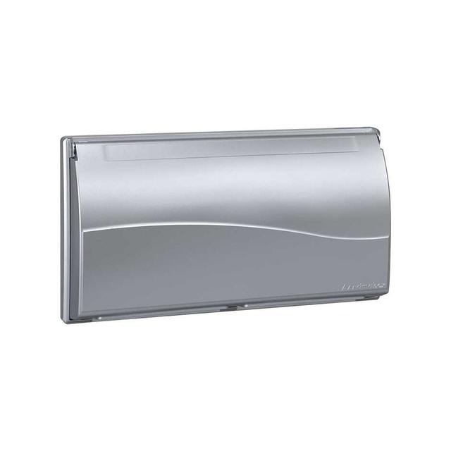 Simon Connect Ramka 4-modułowa do puszki SBM450 z pokrywą 8x K45 aluminium SBMT402/8 KONTAKT
