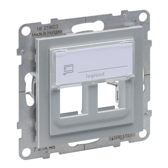 Suno Adapter Keystone Podwójny Aluminium 721345 LEGRAND