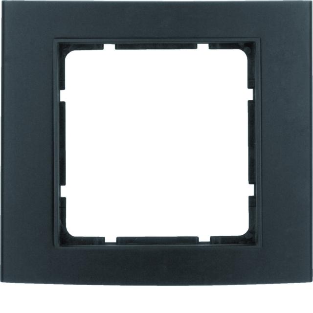 BERKER B.3 Ramka pojedyncza aluminium czarna/antracyt 10113005 HAGER