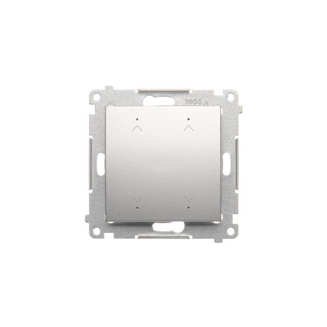 Simon 54 Łącznik/Przycisk roletowy podwójny elektroniczny 230 V srebrny mat DEZ2.01/43 KONTAKT
