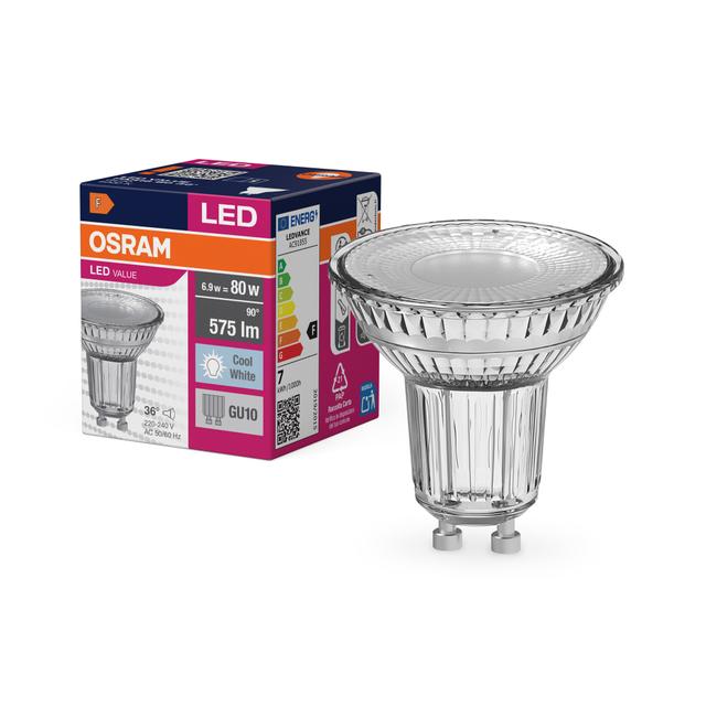 Żarówka LED VALUE PAR16 80 36 6,9W/840 GU10 575lm 4058075096660 LEDVANCE