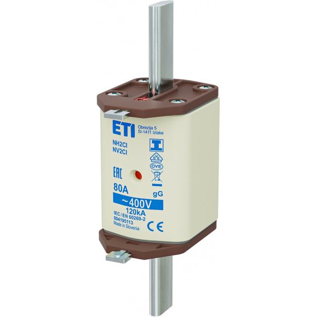 Wkładka topikowa NH zwłoczna KOMBI Zaczepy izolowane NH2C/I gG 80A 400V 004195113 ETI