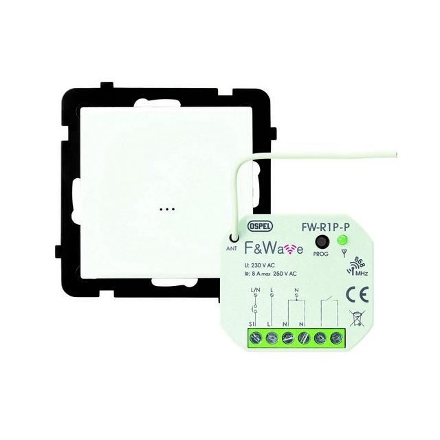 Zestaw łącznika bezprzewodowego do sterowania oświetleniem, do systemu F&F - kolor biały