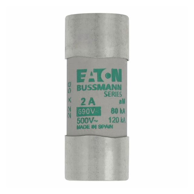 CYLINDRICAL FUSE 22 x 58 2A AM 690V AC Wkładka cylindryczna 22 x 58mm 2A AM 690V AC C22M2 EATON