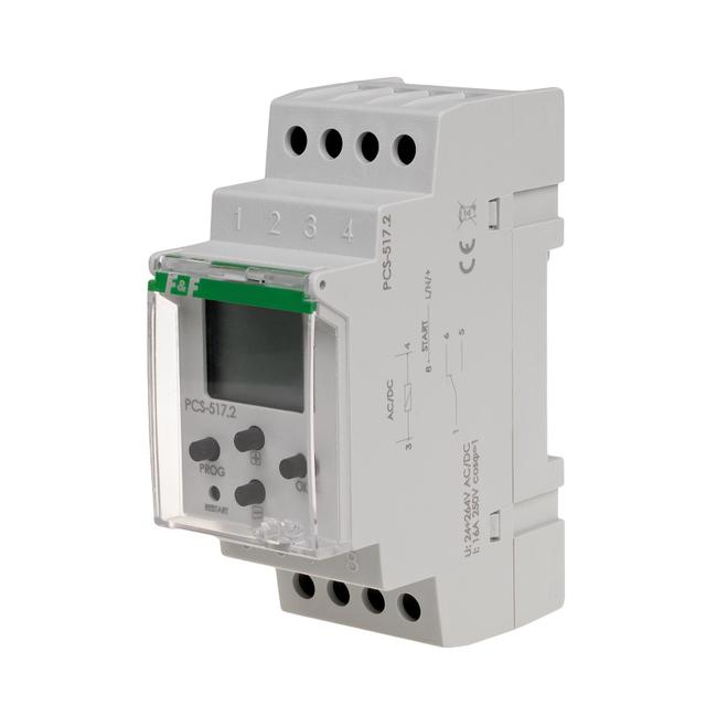 Przekaźnik czasowy 18-funkcyjny LCD styk: 1Z/R U=24-264V PCS-517 F&F