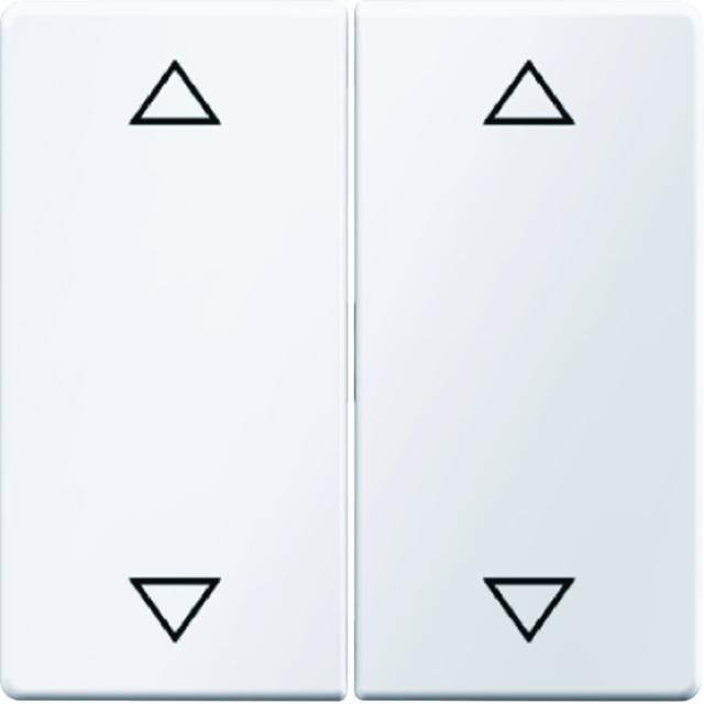 BERKER Q.x Klawisze z nadrukowany symbol strzałki do łącznika 2-klawiszowego biały aksamit 16446089