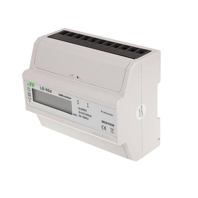 Licznik energii elektrycznej - trójfazowy pomiar w ukł. Arona LCD kl.1 3x230,400V 3x10(100A) LE-05D F&F