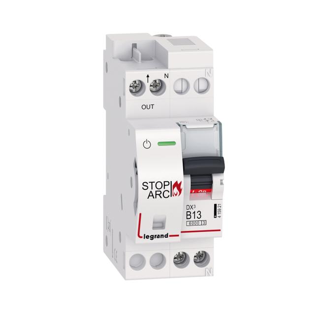 DETEKTOR ZWARĆ ŁUKOWYCH DX3 STOP ARC ZINTEGROWANY Z WYŁĄCZNIKIEM NADPRĄDOWYM 1P+N 6000A B13, Legrand