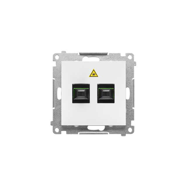 Simon 55 Gniazdo światłowodowe / optyczne podwójne SC/APC Biały mat