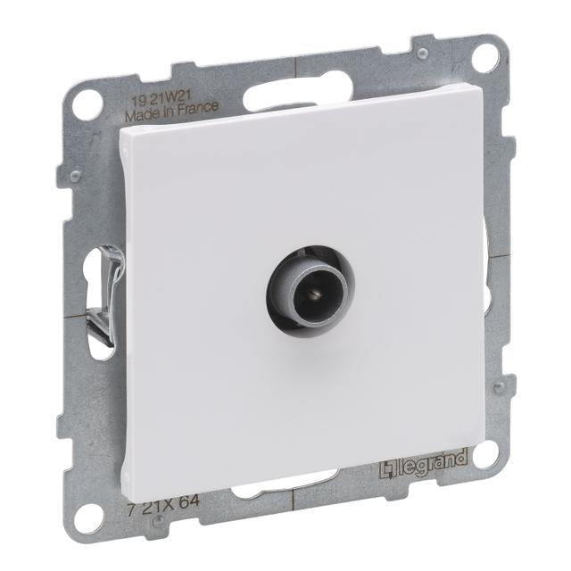 SUNO - Gniazdo TV - końcowe - 1.5 dB, Biały, Legrand