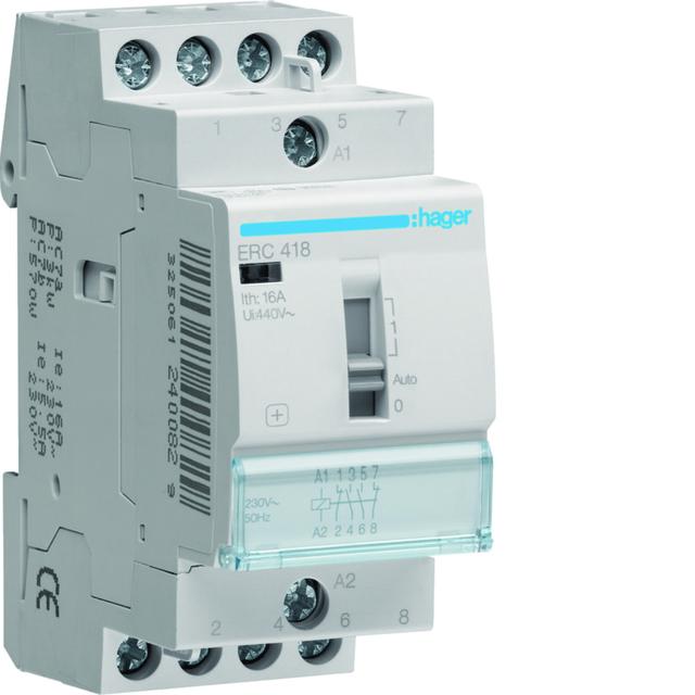 Przekaźnik instalacyjny 230VAC 2Z+2R 16A ERC418 HAGER