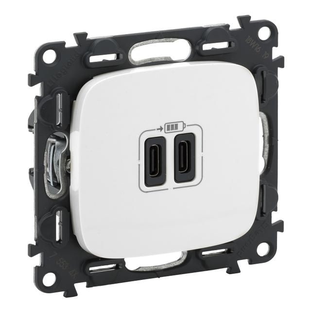 Valur:B Ładowar 2Xusb Typ C 3A 755345 LEGRAND