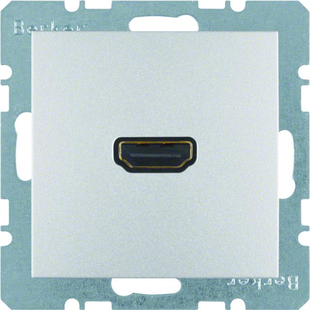 BERKER B.Kwadrat/B.7 Gniazdo HDMI z przyłączem 90st aluminium 3315431404 HAGER