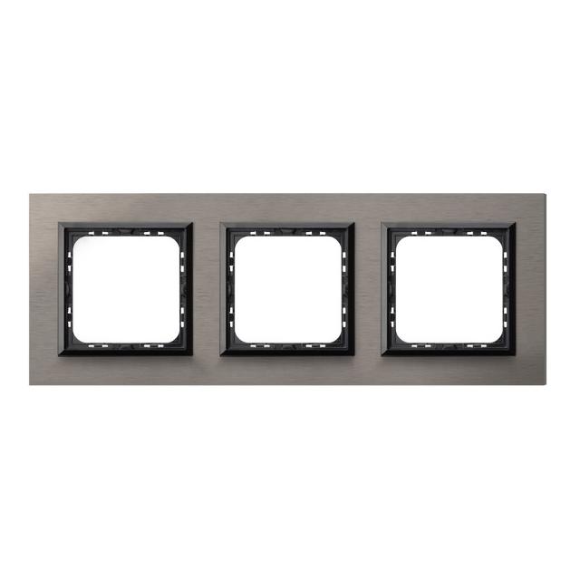 SONATA Ramka potrójna - kolor szczotkowana satyna