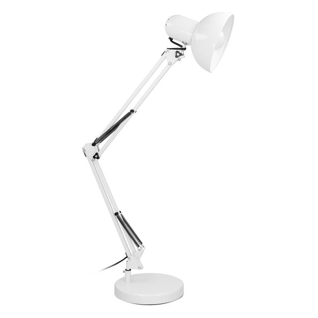 DEON lampa biurkowa 60W E27 wysoka stal biała DL-2/W ORNO