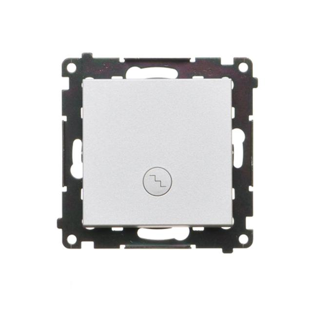 Simon 55 Łącznik schodowy z podświetleniem LED podświetlenie jakW łączniku pojedynczym szybkozłączka Aluminium mat TW6L.01/143 KONTAKT