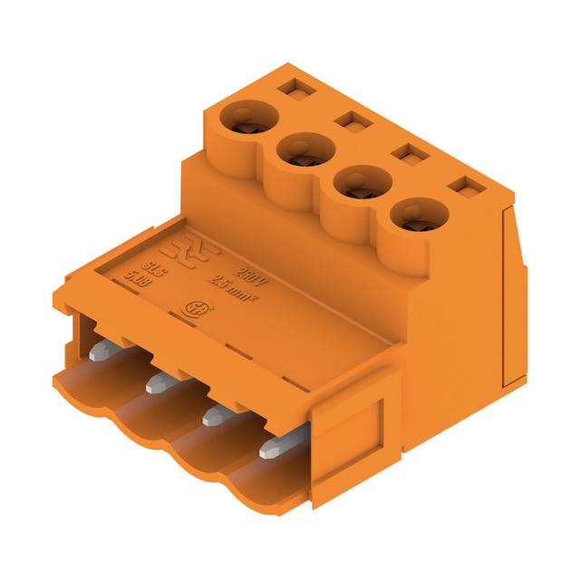 SLS 5.08/04/180B SN OR BX Wtyk PCB (złącze wiązki), 5.08 mm, Liczba biegunów: 4, Przyłącze z jarzmem /84szt./ 1627260000 WEIDMÜLLER