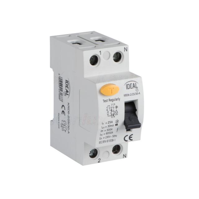 Wyłącznik różnicowo-prądowy KRD6-2/25/30-A