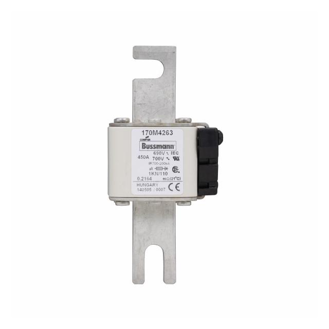 450A 690V 1KN/110 aR INDICATOR FUSE Wkładka szybka 450A AC 690V DIN 1 53x69x138 mm aR DI 170M4263 EA