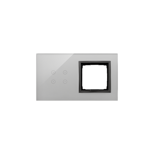 Simon 54 Touch Panel dotykowy S54 Touch 2 moduły 4 pola dotykowe + 1 otwór na osprzęt S54 burzowa chmura DSTR240/72 KONTAKT