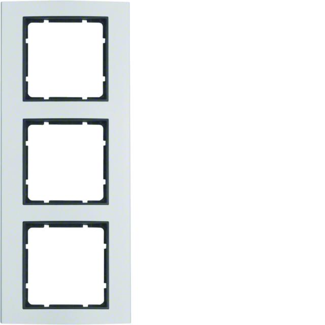 BERKER B.3 Ramka potrójna aluminium/antracyt 10133004 HAGER