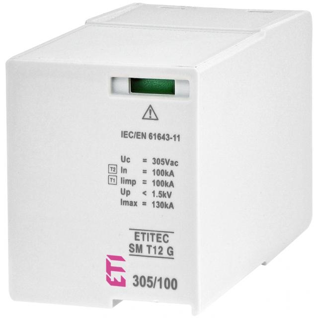 Moduł wymienny ogranicznika przepięć T1, T2 (B, C) - bez prądu upływu MOD. TEC SM T12 305/100 G 002440576 ETI