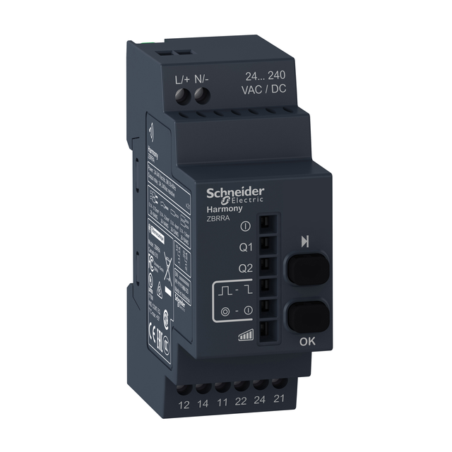 Odbiornik programowalny 2 przekaźniki 24..240 V AC/DC 2 przyc. 6 LEDy ZBRRA SCHNEIDER