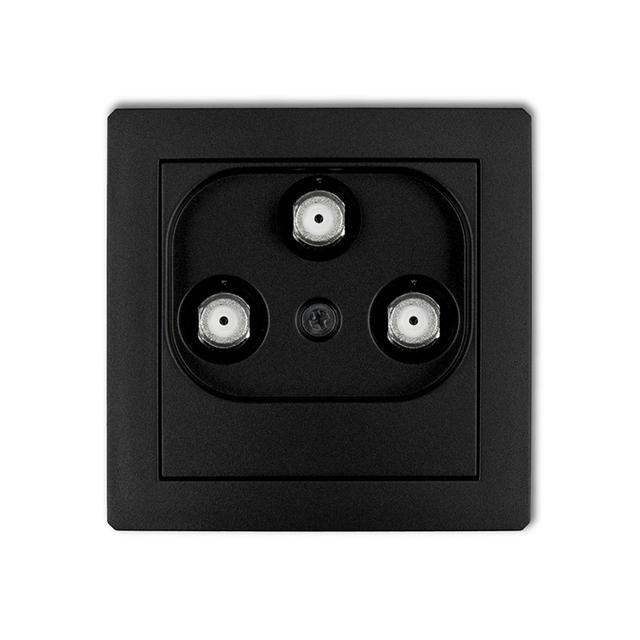 DECO Gniazdo antenowe multimedialne 3F DATA (Vectra) czarny mat 12DGMV KARLIK