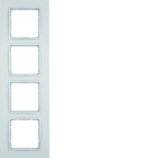 BERKER B.7 Ramka poczwórna aluminium mat 10146424 HAGER