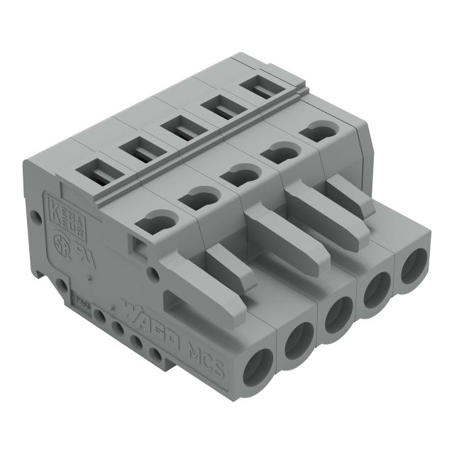 MCS-MIDI Classic gniazdo 5-bieg. szare raster 5 mm /100szt./ WAGO