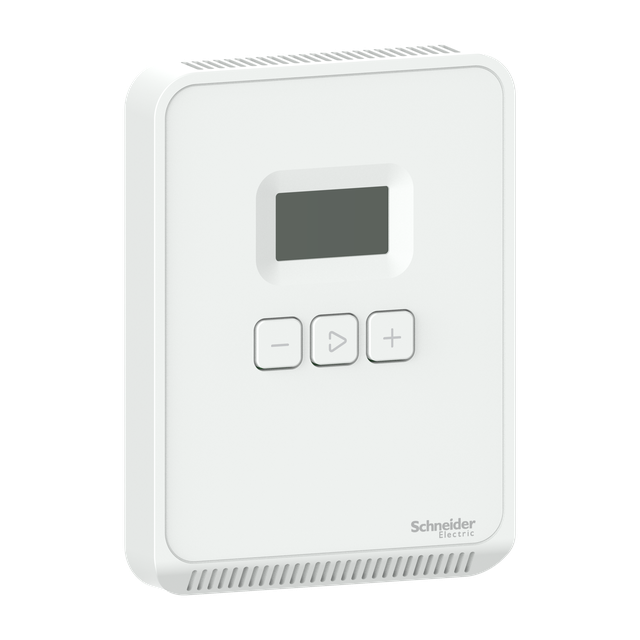 SXW, zadajnik z czujnikiem temp, wyświetlacz LCD i przyciski, Sensorbus, biały mat.